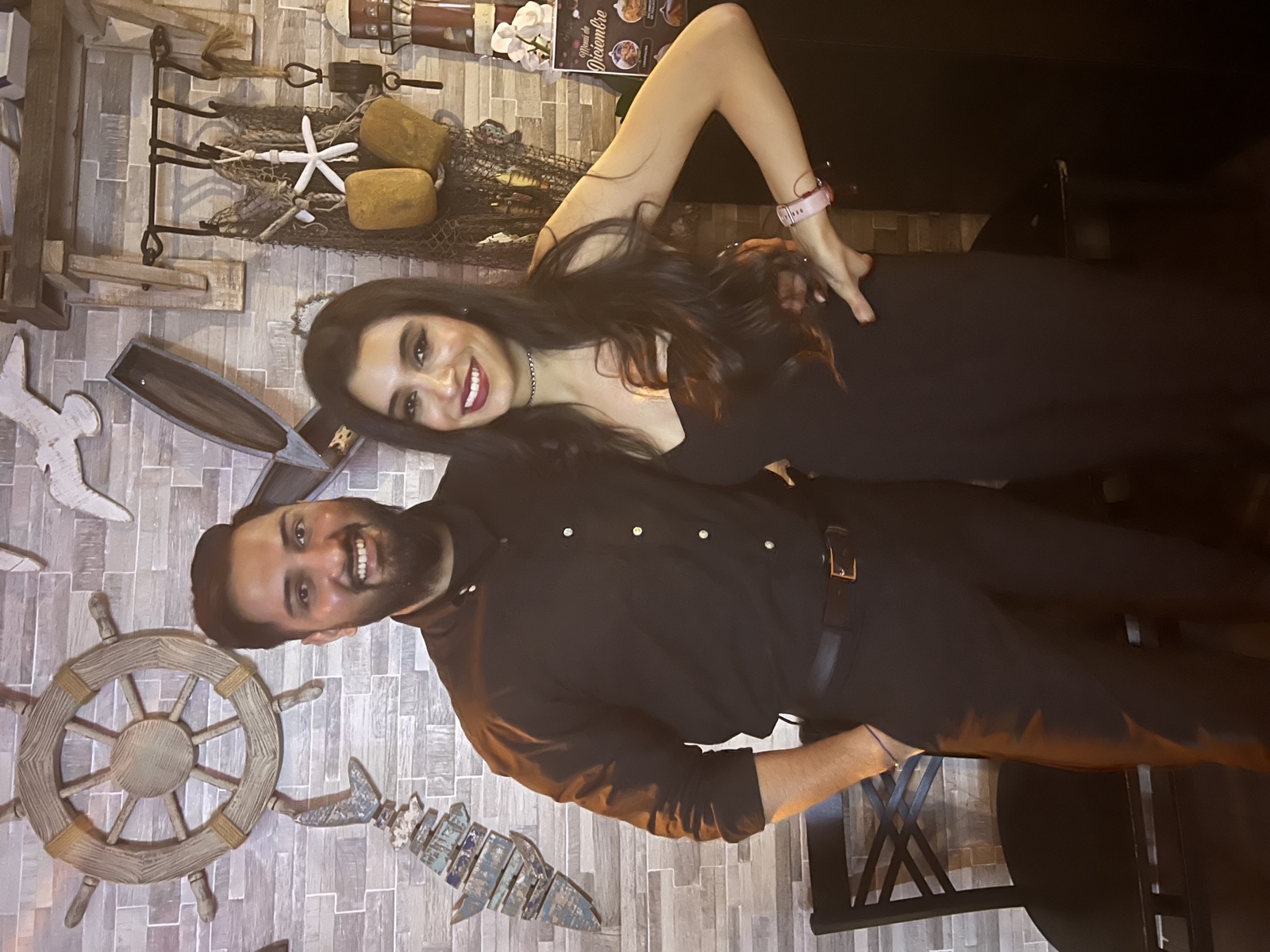 Jennifer and Samir out for dinner