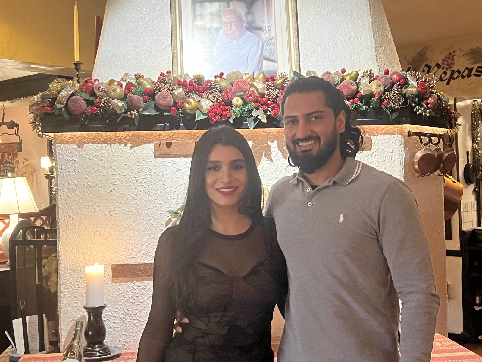 Jennifer and Samir at a family celebration